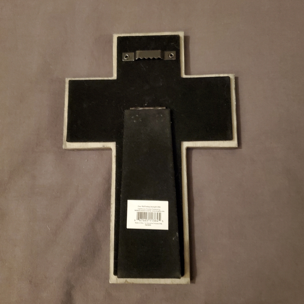 Inspirational Cross Christian Religious Wall Home Gray Decor - Picture 6 of 7